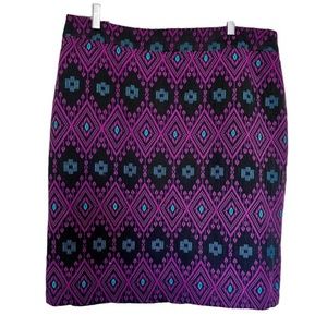 Ann Taylor Aztec pencil skirt size XL
